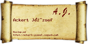 Ackert József névjegykártya