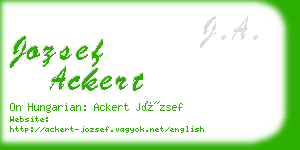 jozsef ackert business card